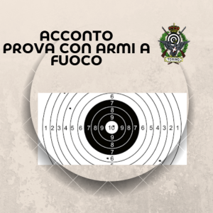 Acconto prenotazione PROVA CON ARMI A FUOCO