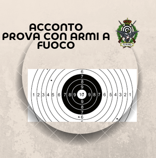 ACCONTO PROVA FUOCO Acconto prenotazione PROVA CON ARMI A FUOCO